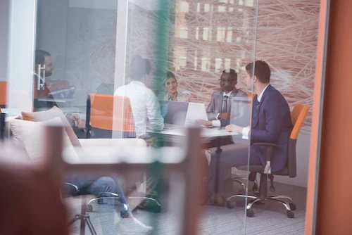 Business meeting in an office