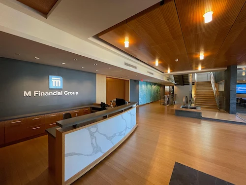 M Financial office front desk